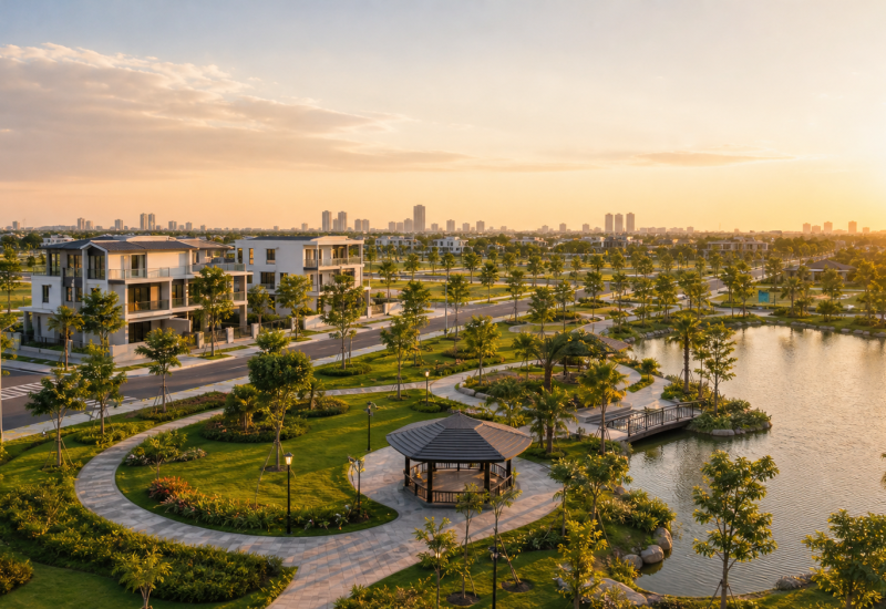 LA Home Long An - không gian sống và cảnh quan