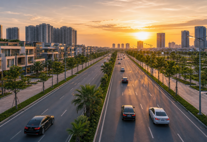 The Emerald Boulevard - đường nội khu và hạ tầng