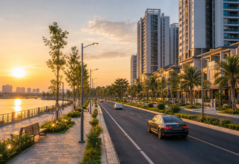A&T Saigon Riverside - đường nội khu và hạ tầng