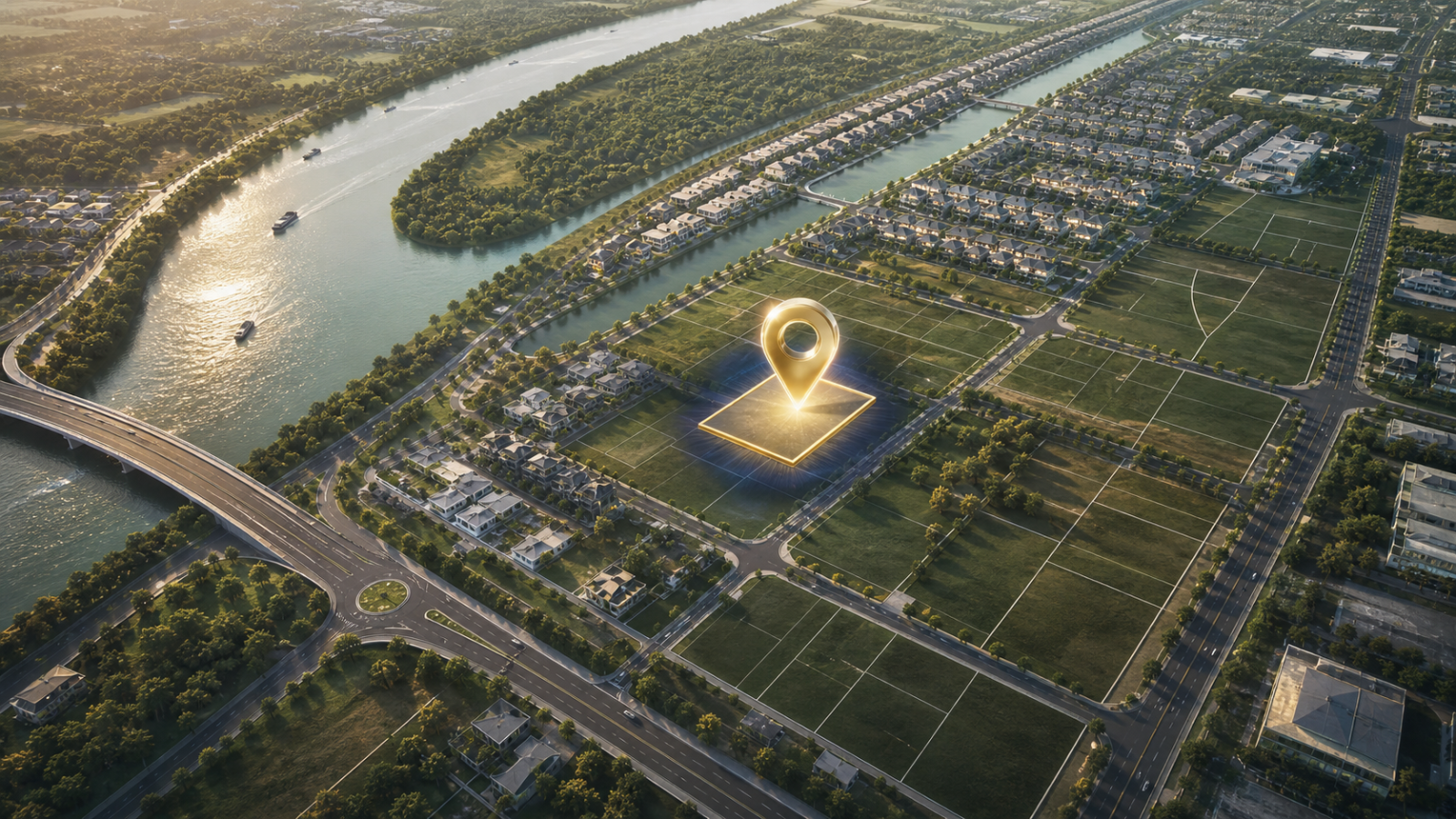 Map vị trí Lô đất độc lập gần khu đô thị ABC Riverside