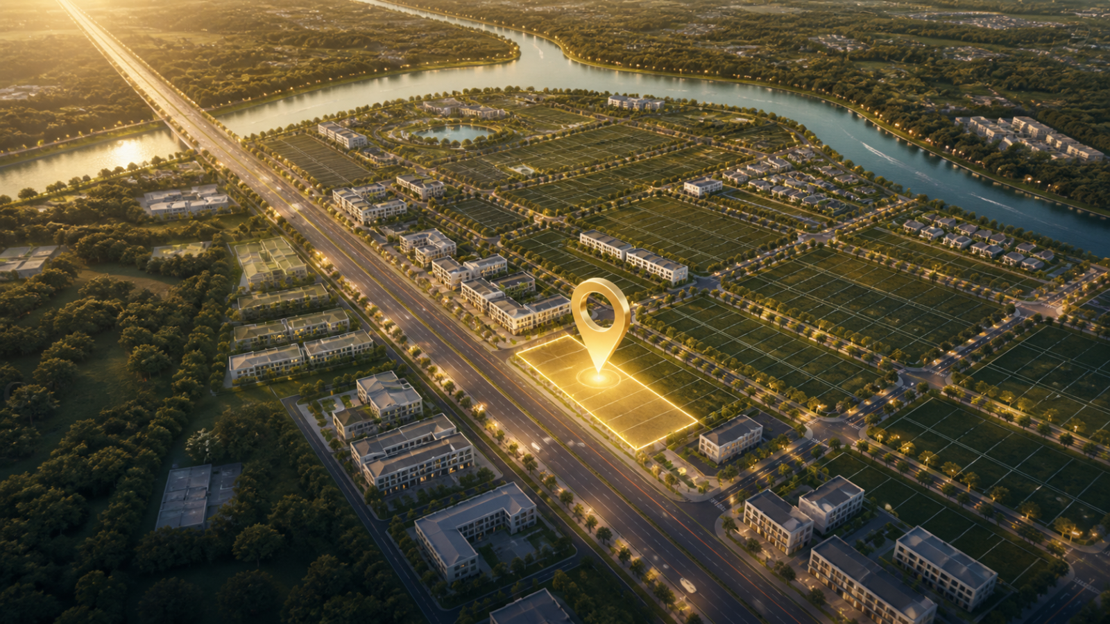 Map vị trí Nền mặt tiền đường 12m – ABC Riverside