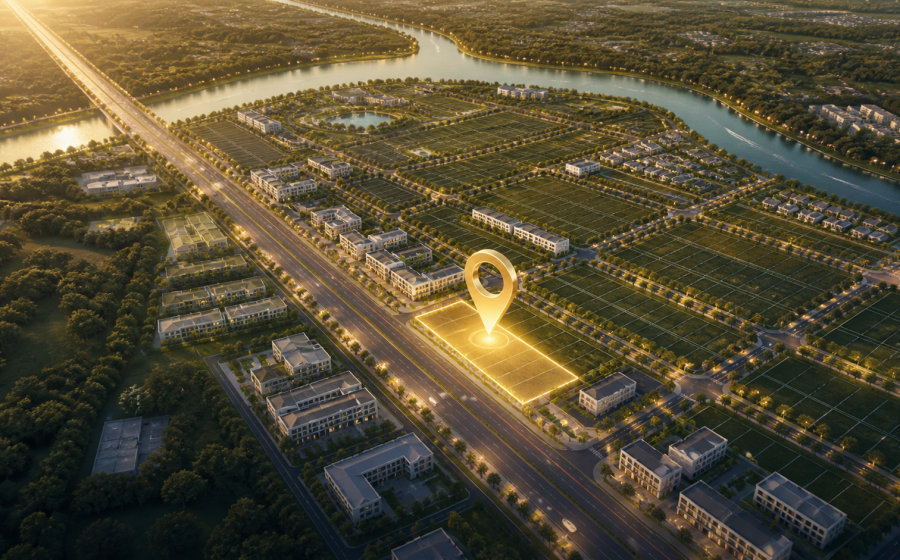 Mini map Nền mặt tiền đường 12m – ABC Riverside